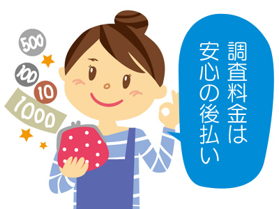 明確な調査料金イメージ